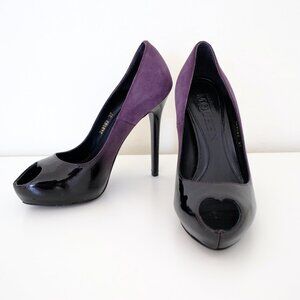 Alexander McQueen Ombre Suede & Patent Pumps - 37 EU / US 6.5-7